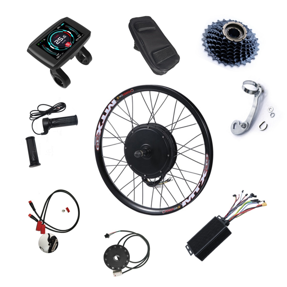 72v 3000w Ebike Motor and Battery Conversion Kit