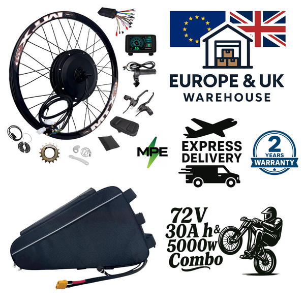 72V 30Ah 5000W MTX Full Ebike Motor Kit FREE Worldwide Delivery (Includes battery)